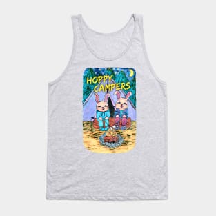 Pink Bunnies Camping, Hoppy Campers Tank Top